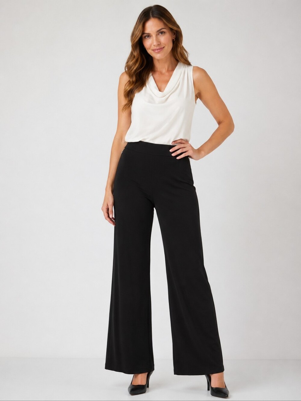 ❤️ NWT! JOSEPH RIBKOFF HIGH RISE WIDE LEG PANTS / TROUSERS, 12 (31)